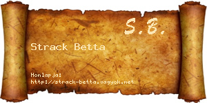 Strack Betta névjegykártya